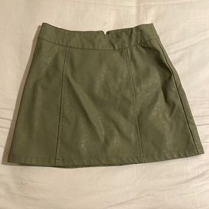 Faux Leather Skirt